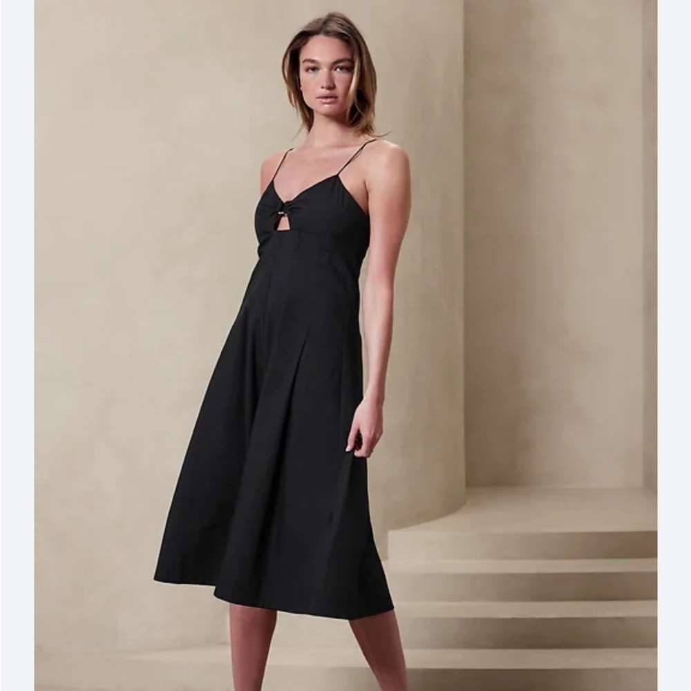 Banana Republic Factory Black Bandeau Midi Dress